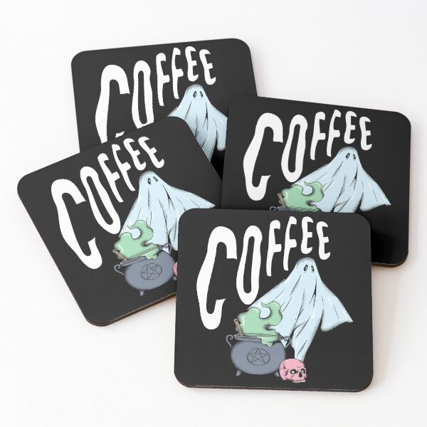 Item preview, COFFEE Ghost Halloween- Black designed and sold by Anxatzi.