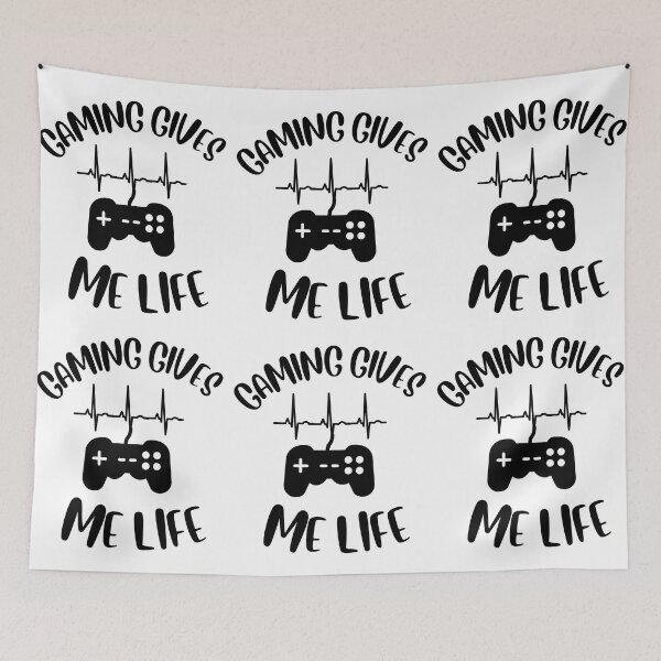 Item preview, Gaming Gives Me Life-Black Text designed and sold by Trendi61.
