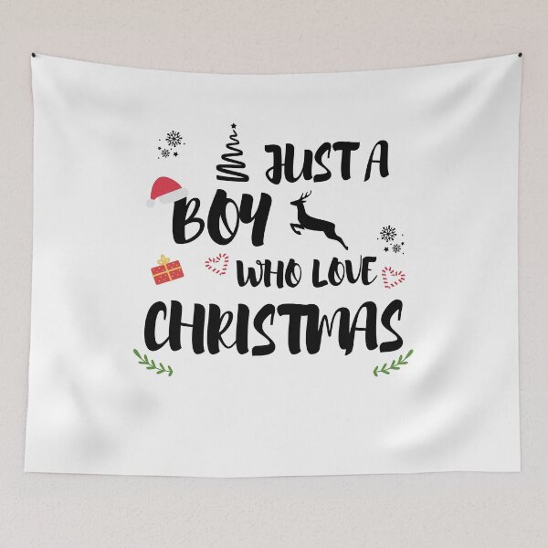 Item preview, Just A Boy Who Loves Christmas designed and sold by imaneless.