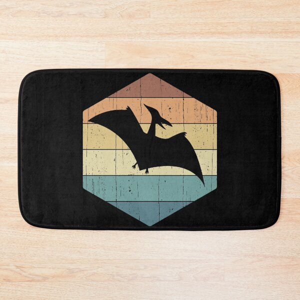 Item preview, Pterodactyl Dinosaur Silhouette on a retro vintage sunset hexagon designed and sold by Happy Puppy Print On Demand.