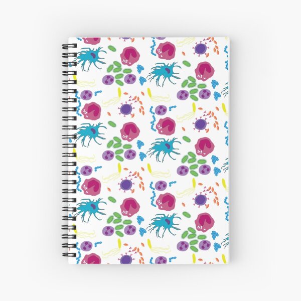 Invaders and Defenders in colour Spiral Notebook