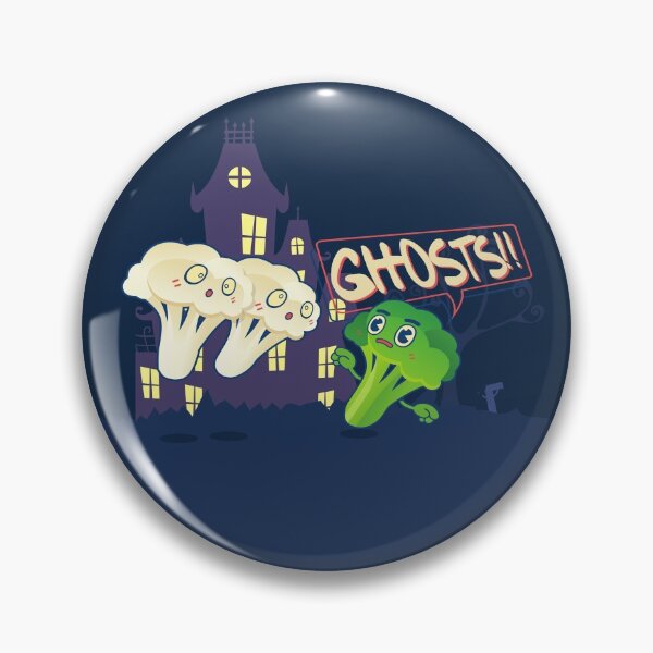 Item preview, Broccoli with Cauliflower Ghosts Spooky Vegetable Joke designed and sold by VileVegan.