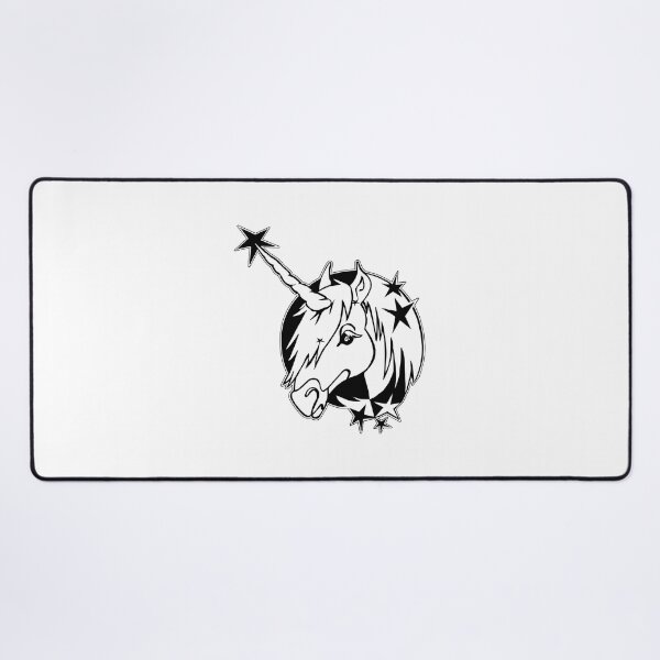 Item preview, christmas unicorn minimal black white gift designed and sold by badlydrawnbabe.