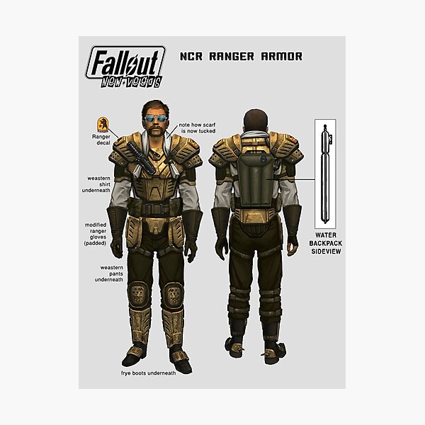 Fallout NCR Ranger Armour Photographic Print