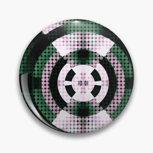 Item preview, graphic design geometric symmetry circle pattern abstract background in green pink designed and sold by Mrvell.