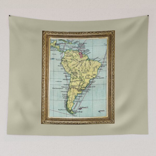 Item preview, South America Vintage Map designed and sold by Lidra Zehcnas.