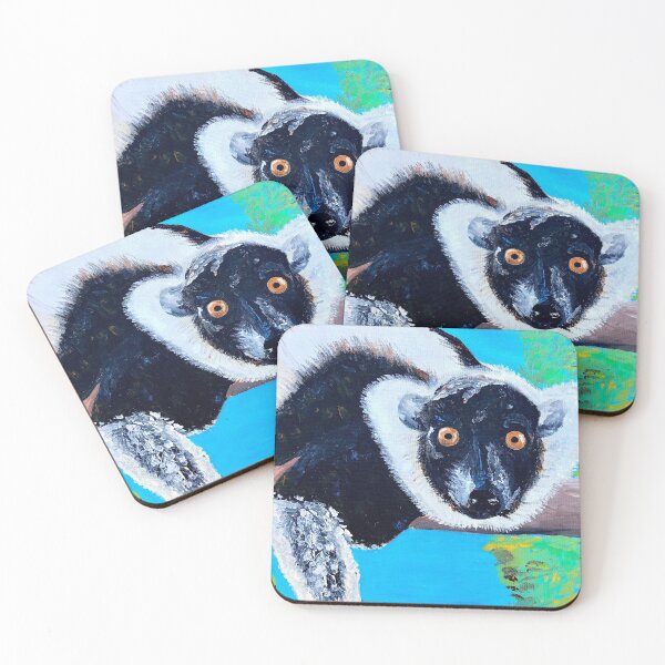 Item preview, Black and White Ruffed Lemur designed and sold by Jaya Tewart.