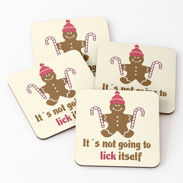 Item preview, It´s Not Going To Lick Itself. Sweet Gingerbread Man With Candy Cone Christmas designed and sold by Rebel-Design.