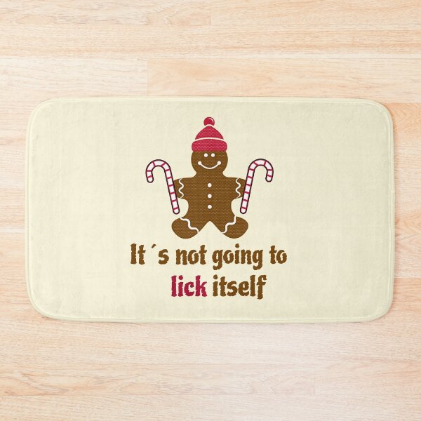 Item preview, It´s Not Going To Lick Itself. Sweet Gingerbread Man With Candy Cone Christmas designed and sold by Rebel-Design.