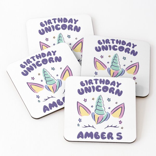 Item preview, Birthday Unicorn Girl Ambers Colorful designed and sold by LAXIR.