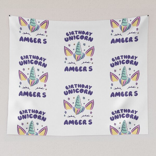 Item preview, Birthday Unicorn Girl Ambers Colorful designed and sold by LAXIR.