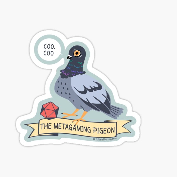 Aperçu de l'œuvre Le Pigeon Métagaming DnD Donjons et Dragons créée et vendue par TokenMenagerie.