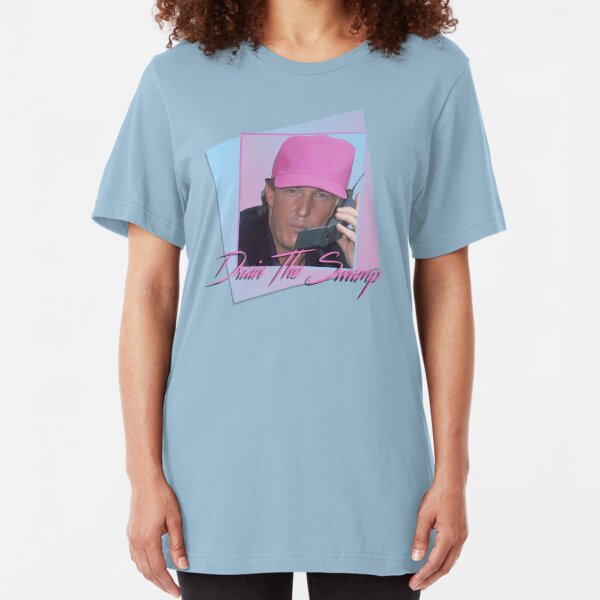 Drain The Swamp - Donald Trump Vaporwave Slim Fit T-Shirt