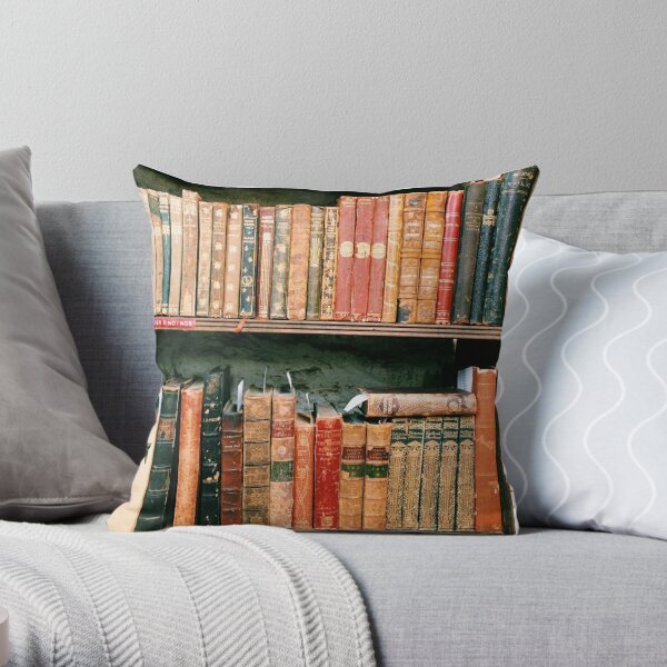 Antique Book Bindings Throw Pillow