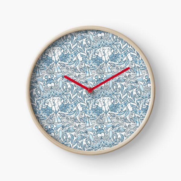 Oacian Fish - Oacian blue Clock
