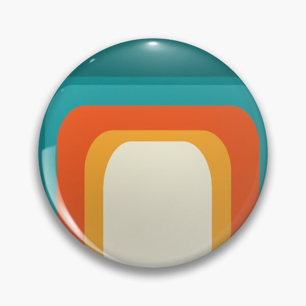 Item preview, Mid-Century Modern Rainbow Teal Yellow Orange designed and sold by MonstersMashU.