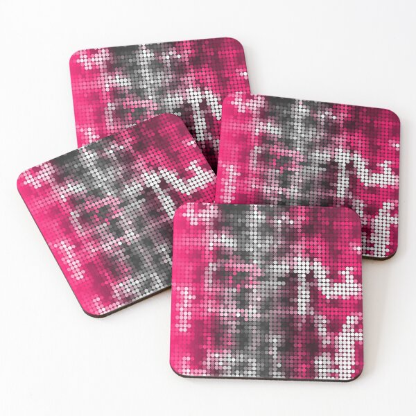Item preview, graphic design geometric circle pattern abstract background in pink black designed and sold by Mrvell.