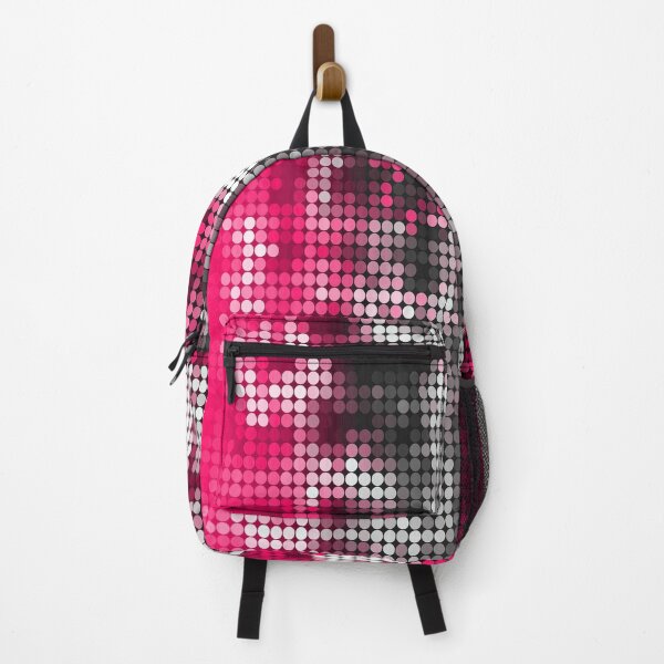 Item preview, graphic design geometric circle pattern abstract background in pink black designed and sold by Mrvell.