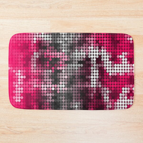 Item preview, graphic design geometric circle pattern abstract background in pink black designed and sold by Mrvell.