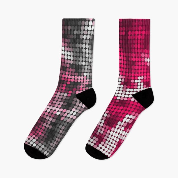 Item preview, graphic design geometric circle pattern abstract background in pink black designed and sold by Mrvell.