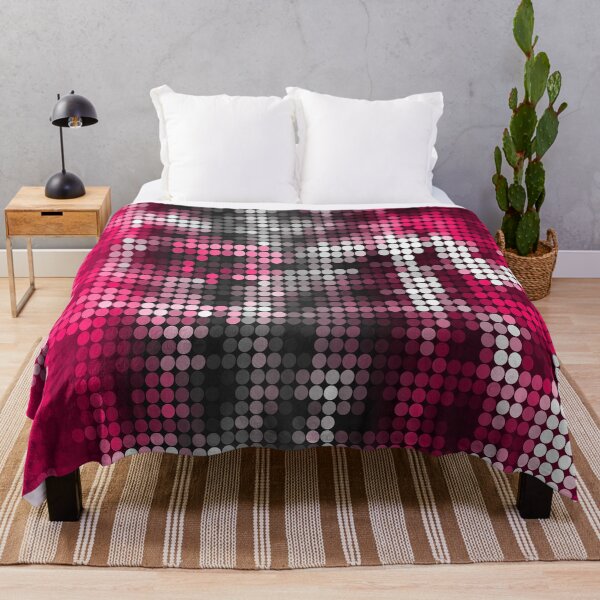 Item preview, graphic design geometric circle pattern abstract background in pink black designed and sold by Mrvell.