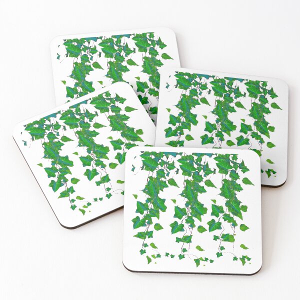 Item preview, HANGING GREEN IVY VINES WHITE GARDEN ABSTRACT ART designed and sold by sharlesart.