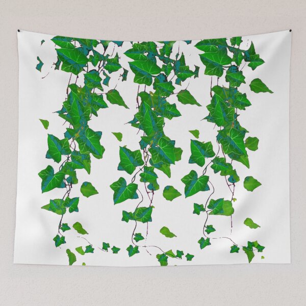 Item preview, HANGING GREEN IVY VINES WHITE GARDEN ABSTRACT ART designed and sold by sharlesart.