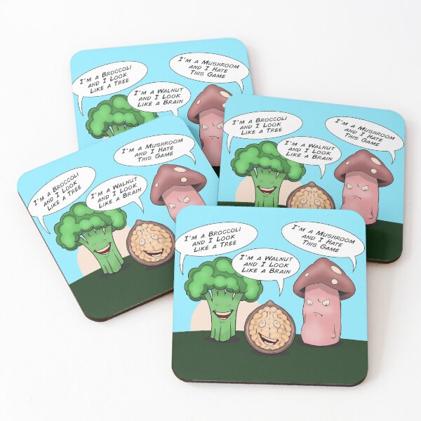 Item preview, Brocolli Walnut Mushroom Look-a-Like Game designed and sold by VileVegan.