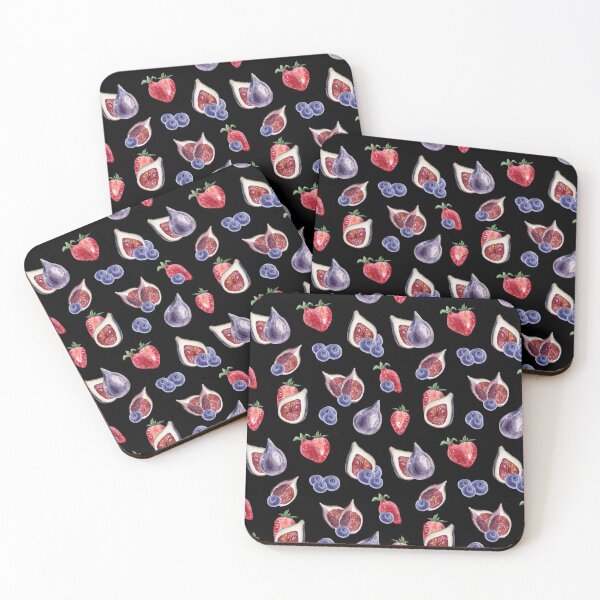 Item preview, Watercolor Fig and Strawberry|Strawberry and Fig Pattern designed and sold by yousseftalat2.
