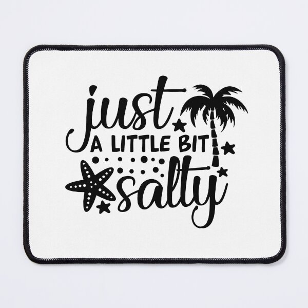 Item preview, Just a little bit salty Pam Tree Star Fish Funny Beach Summer Sandy turtle Vacation Inspiration Joy Mood designed and sold by DesignByHeartUK.