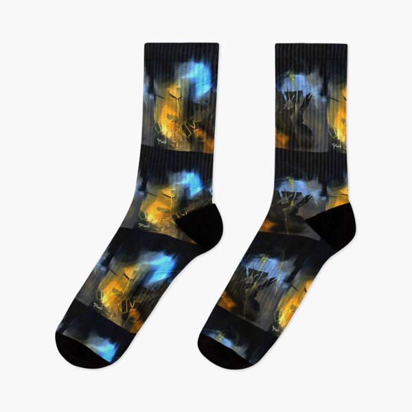 Item preview, Black and Blue Abstract  designed and sold by Sukhpal Grewal Ethnic Art.