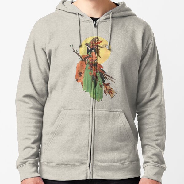 Autumn Witch Zipped Hoodie