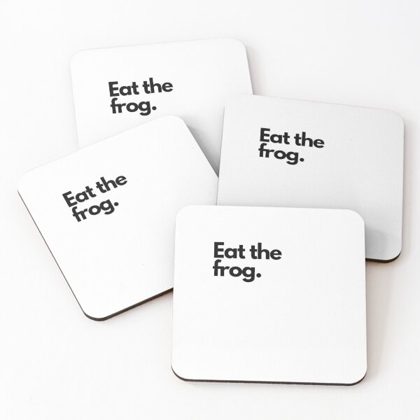 Item preview, Eat the frog - black letters fun motivational design  designed and sold by Evartdesign.