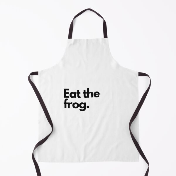 Item preview, Eat the frog - black letters fun motivational design designed and sold by Evartdesign.