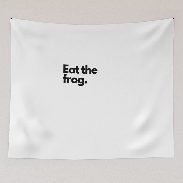 Item preview, Eat the frog - black letters fun motivational design  designed and sold by Evartdesign.