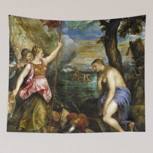 Item preview, Religion saved by Spain by Titian (1572) designed and sold by allhistory.