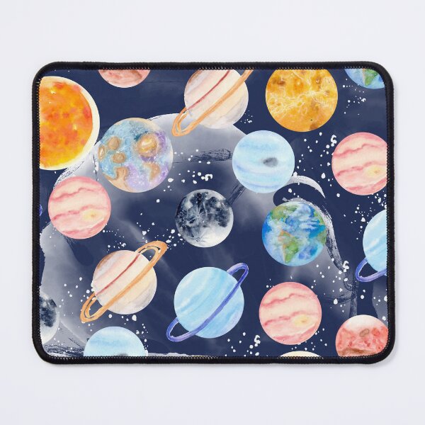 Item preview, Planets | Watercolor | Navy Texture designed and sold by Harpley Design Studio.