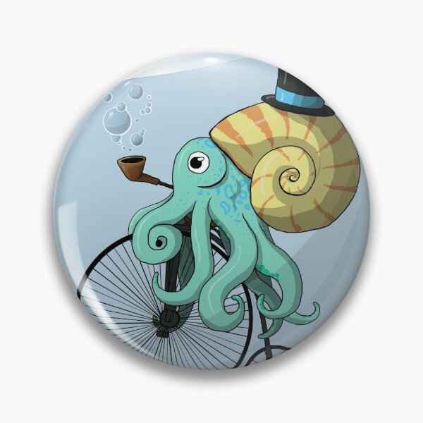 Item preview, Mr Squid on a penny farthing designed and sold by rsutton.