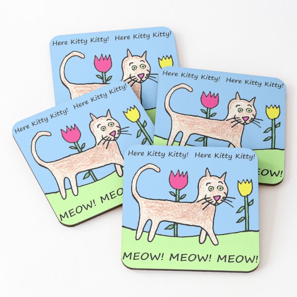 Item preview, Here Kitty Meow Cute Cat on a Walk designed and sold by SillaHoekstra.