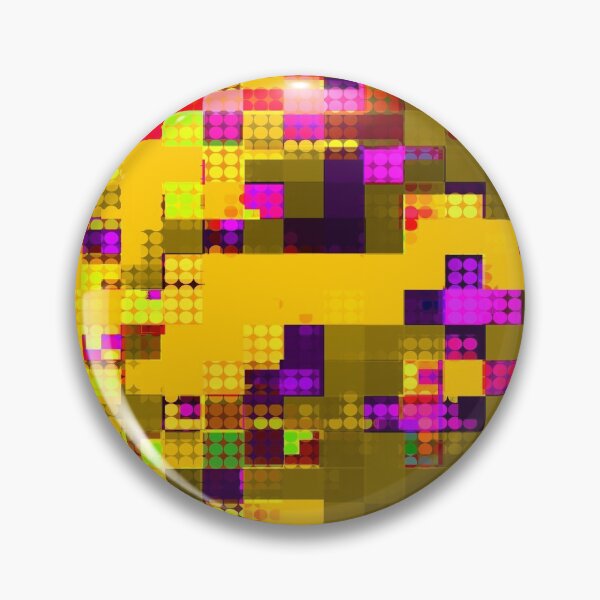 Item preview, graphic design geometric circle pattern and square pattern abstract background in yellow brown pink purple designed and sold by Mrvell.