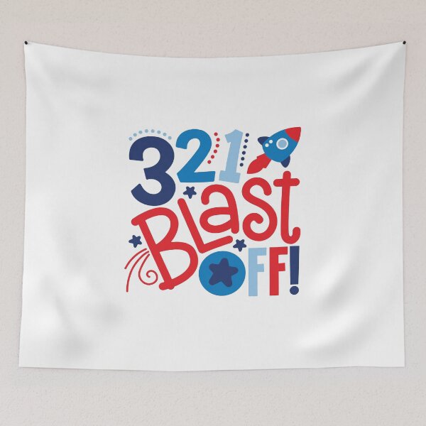 Item preview, 321 blastoff kids love rocket boy rocket girl birthday blast off Vacation Inspiration Joy Mood designed and sold by DesignByHeartUK.