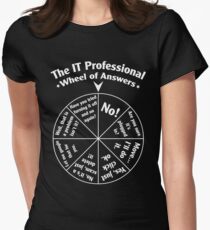 The IT Professional Wheel of Answers. Women's Fitted T-Shirt