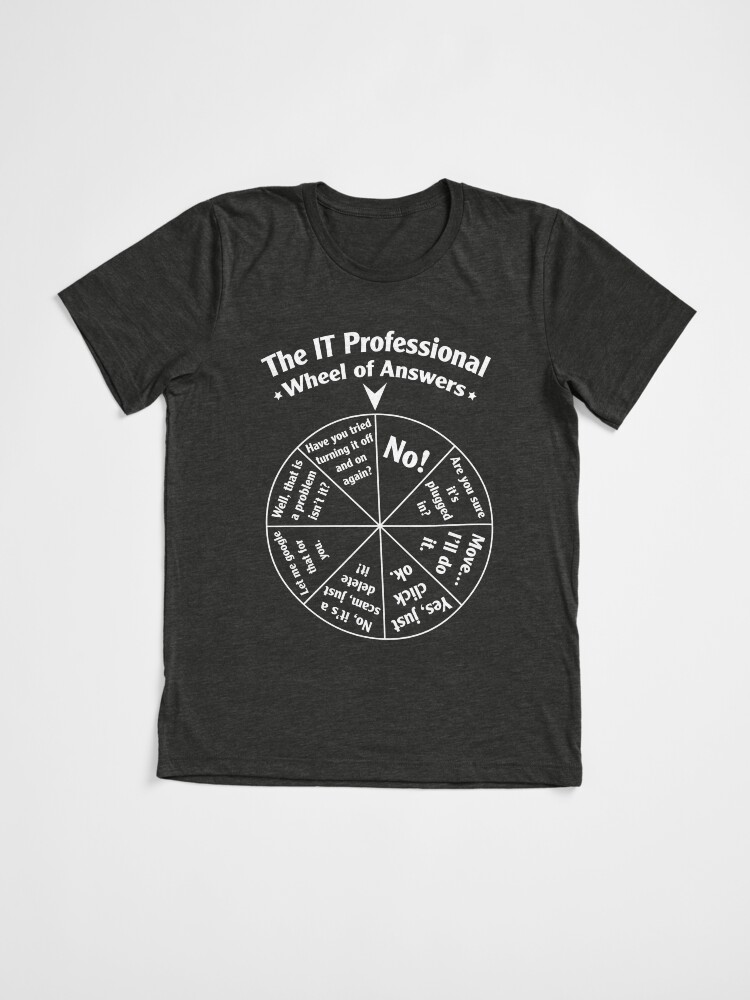 Thumbnail 3 of 7, Tri-blend T-Shirt, The IT Professional Wheel of Answers. designed and sold by OffensiveFun.