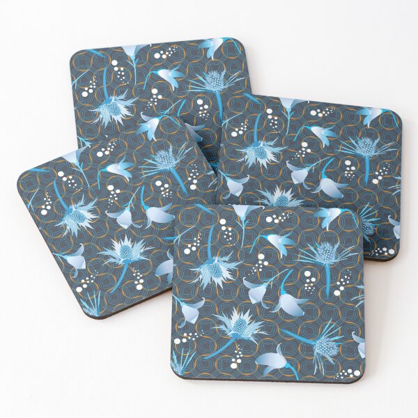 Item preview, bellflower and eryngium thistle truchet designed and sold by kobyakov.