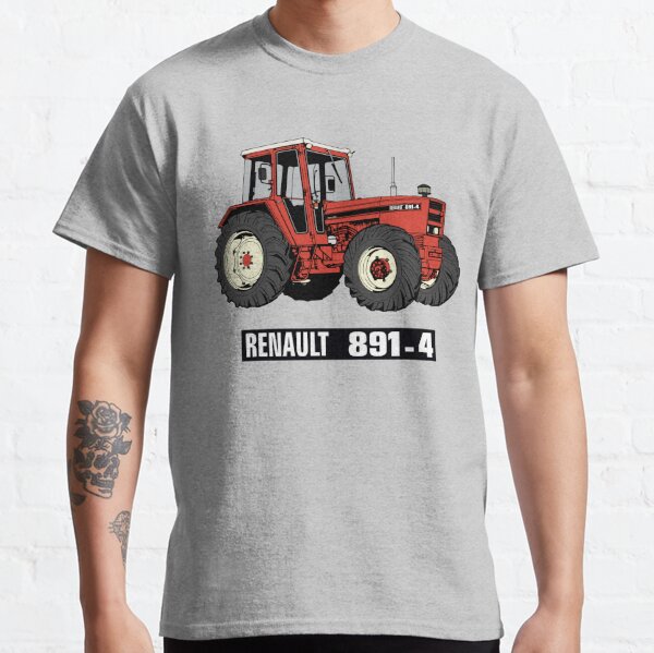 Gildan Long Sleeve T-shirt Country Farm Farmer Tractor Red Antique Barn