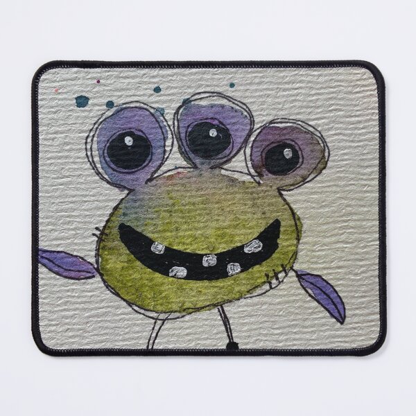 Item preview, Purple 3-Eyed Watercolor Monster designed and sold by MailingJoy.