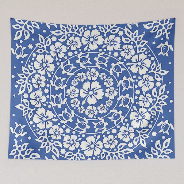 Item preview,  bandana, blue and white bandana, henna pattern, middle eastern pattern, persian rug,  designed and sold by Nostrathomas66.