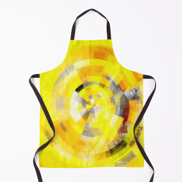 Item preview, graphic design geometric circle pattern abstract background in yellow brown designed and sold by Mrvell.