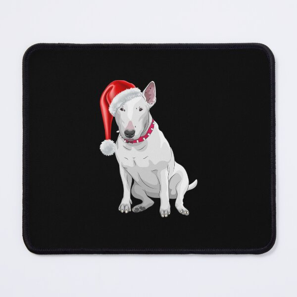 Item preview, White Bull Terrier with Christmas Hat designed and sold by Anthlete.