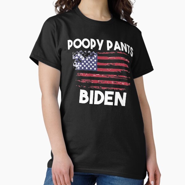 Vista previa del artículo con la obra «Pantalones Poopy Biden, Funny Anti Biden», diseñado y vendido por Comehere1.